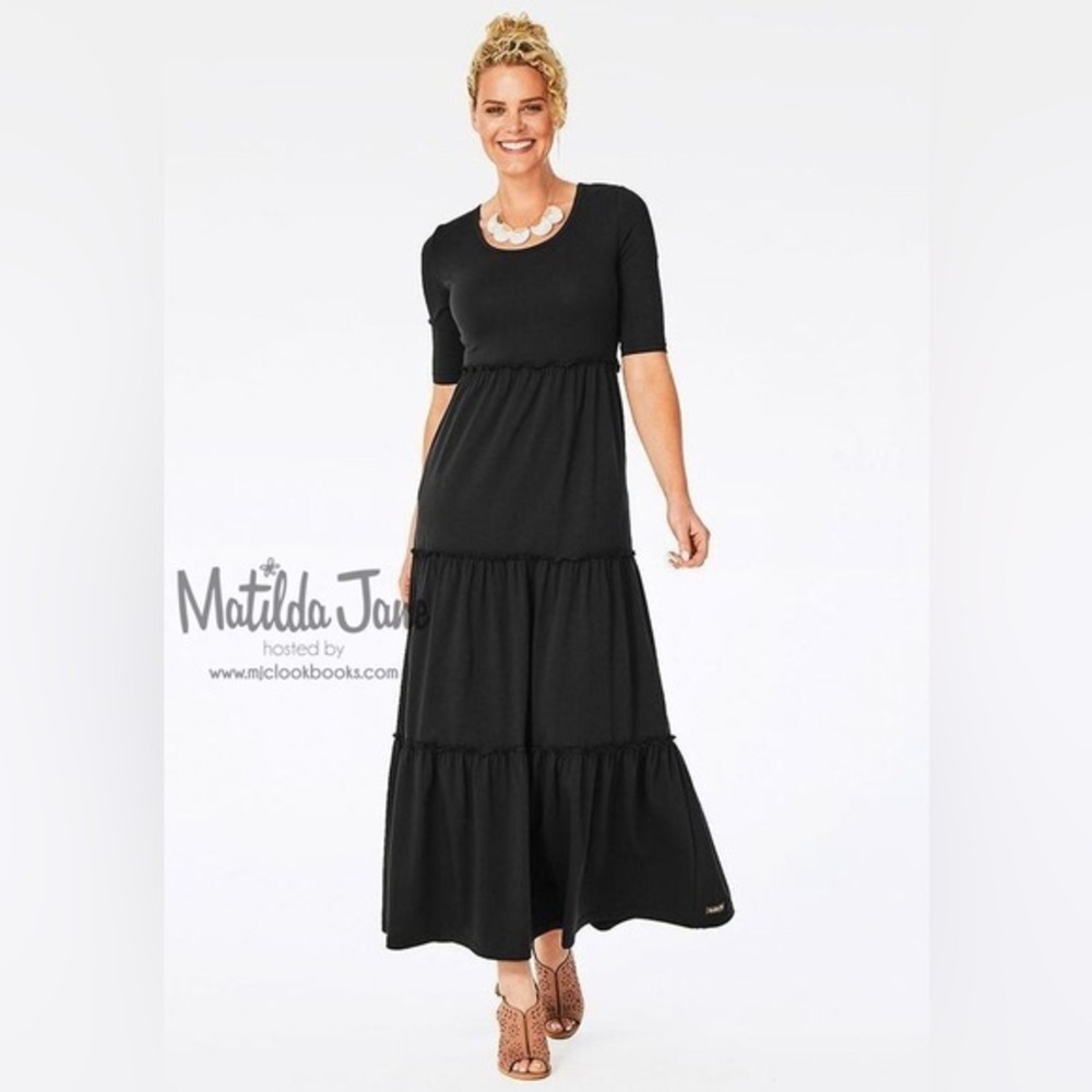 Matilda Jane Moments With You Own The Night Black Maxi Dress – Size XS